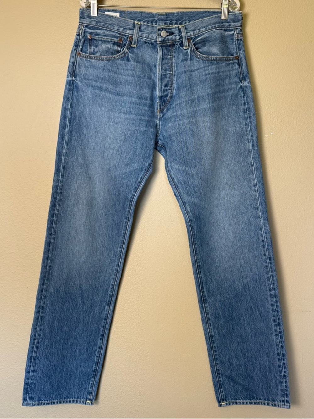 Re/Done Light Wash Indigo 70s Ultra High Rise Stove Pipe Jeans Size 32 - Picture 2 of 7